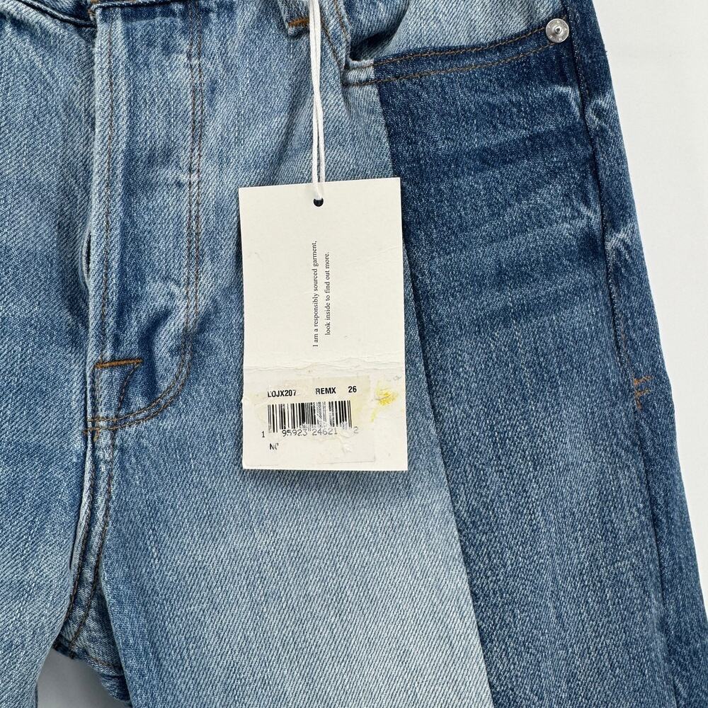 FRAME Denim Nouveau Le Mix Patchwork Jeans Sz 26 NWT $449 Distressed - Picture 3 of 12